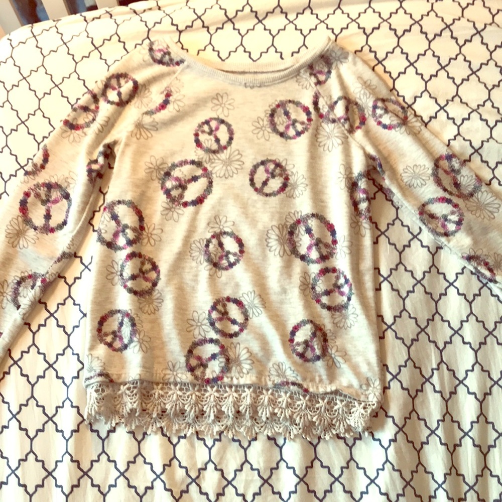 Justice cozy crewneck sweater size 14